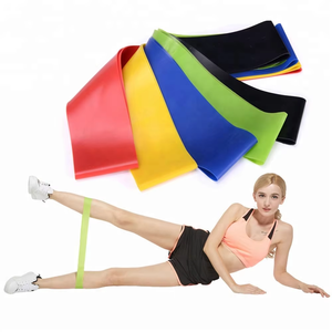 Bande élastique de boucle de yoga en latex naturel bande de résistance à la tension corde de traction corps cheville jambe exercice entraînement caoutchouc - Product Image 5