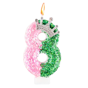 デジタルクラウン型の誕生日キャンドル。結婚式、誕生日、特別な機会に最適です。 - Product Image 1