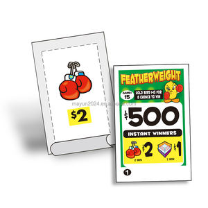 Billets à gratter personnalisés à 3 fenêtres - Impression numérique - Cartes de jeu promotionnelles pour loteries - Product Image 4