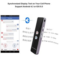 Nouvel arrivage de poche T8 traduction vocale en temps réel dispositif de traduction vocale intelligent avec micro écran tactile couleur