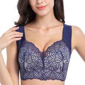 Soutiens-gorge sans armatures, sans bretelles, en dentelle pour femmes, grandes tailles, en tissu résille, bonnets fins, pour usage quotidien - Product Image 1
