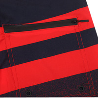 Shorts de surf écologiques personnalisables avec design patchwork, tissu respirant, impression numérique