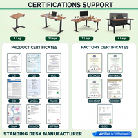 Bureau debout électrique à double moteur, table ergonomique à hauteur réglable avec tiroir et contrôleur intégré à 3 préréglages de mémoire