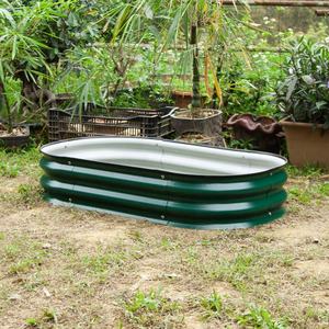 20 cm Hoher Modularer Hochbeet-Bausatz aus Verzinktem Wellblech, Pflanzkasten für Gemüse, Garten-Blumentöpfe & Pflanzgefäße - Product Image 5