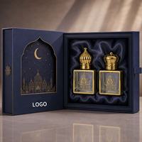 Flacon de parfum rechargeable 8 ml en verre avec cadre carré doré, applicateur à bille, applicateur à écouvillon et vaporisateur – Trois options d'application – Format voyage