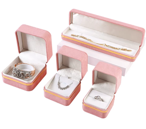 Luxury Plastic Jewelry <b>Box</b> with Buckle Closure Modern Design Premium <b>Box</b> for Rings and <b>Necklaces</b> - Product Image 3