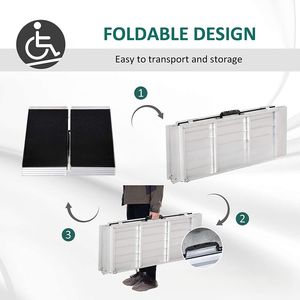 Nueva Escalera de Aluminio ZAP2311M con Plataformas Delantera y Trasera, Rampa para Sillas de Ruedas, Rampa para Motocicletas, Paleta de Aluminio, Aleación de Aluminio - Product Image 4