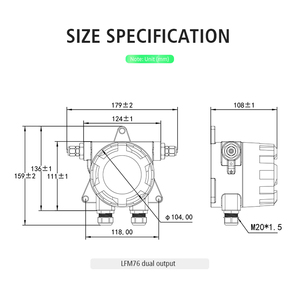 LEFOO Smart Explosionsgeschützter HVAC Umweltverschmutzungs-Kontroll-Differenzdrucktransmitter mit IP65-Schutz - Product Image 6