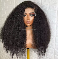 Perruques en dentelle HD sans colle, pleine frontale 4x4 5x5 13x4, en cheveux humains vietnamiens afro crépus bouclés doublement étirés avec baby hair, vente en gros