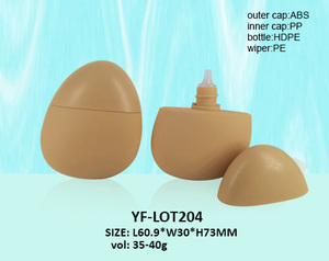 Nuevo Diseño, Botella Portátil para Protector Solar de 30g 50g, Forma Ovalada, Mini Envase de Plástico Vacío para Loción de Protección Solar, Venta al Por Mayor, OEM, ODM - Product Image 2