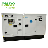 Générateur de secours fiable 110 kVA 88 kW pour moteur diesel 4BTA3.9-G13, ATS 50 Hz, silencieux, avec capot, garantie mondiale