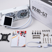 Refroidisseur d'eau pour processeur tout-en-un B240-gt-w Vk, écran LCD IPS de 3,95 pouces, prise en charge multiplateforme, effet d'éclairage ARGB