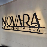 Enseigne Commerciale LED 3D Personnalisable pour Spa, Panneau de Lettres LED en Acrylique, Enseignes Murales Métalliques Rétroéclairées à Halo pour Pièce