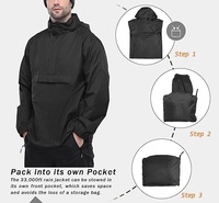 Veste de pluie légère et imperméable pour hommes avec manteau extérieur de style doudoune pour la randonnée, le golf et le voyage