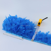 Frange de plumes de dinde courtes de 10 cm, design tendance, teintes, pour costumes de carnaval