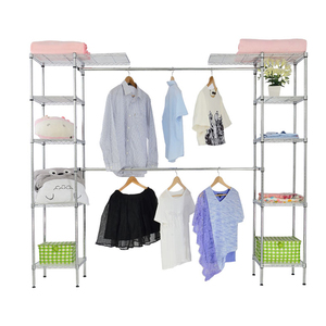 <strong>Expandable</strong> Metal Wardrobe Closet Organizer Storage <strong>Shelf</strong> Bedroom Clothes Rack <strong>Shelf</strong> - Product Image 3