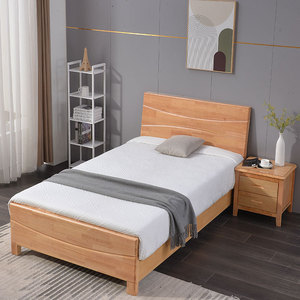 Manufacturer Wholesale Modern Simplicity Solid Wood Removable Single Bed 1.2m Bedroom Dormitory Rental Room Hotel Small AL660584 - Product Image 3