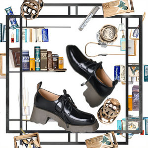 Nouvelles Chaussures en Cuir Élégantes pour Femme Style Rétro Britannique, à Bout Pointu, Semelle Épaisse, Antidérapantes, Décontractées et Légères - Product Image 3