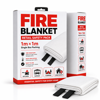 Couverture anti-feu OEM 40*40 pouces, emballage de détail, 100% fibre de verre, couverture d'extinction d'incendie pour cuisine, approvisionnement en gros