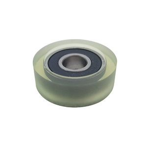 6000 roulement enduit roue de guidage de roue en caoutchouc souple rouleau d'avion plat poulie en polyuréthane PU poulie mécanique silencieuse 10*34*11mm - Product Image 2