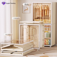 Armoire Pliante Moderne en Plastique Suspendue Grande Capacité Durable – Installation Facile pour Rangement de Vêtements Enfants Adultes