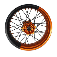 KTM EXC 500 525 için İşlenmiş Göbekli Performans Yarış Jantları ile CNC Alüminyum Alaşımlı 17 İnç Supermoto Jant Seti Stokta