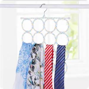 Retail Display Rattan Weaving 28 Ring Ropes Racks Foldable Neckties Scarves Circles Shelves Home Accommodating for Clothing - Product Image 1