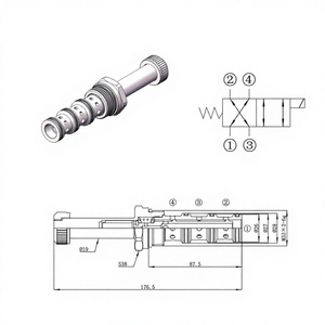 วาล์วโซลินอยด์แบบสามตำแหน่งสี่ทาง รุ่น SV-50-4CO ที่ปรับแต่งได้ พร้อมไส้กรองวาล์วไฮดรอลิกจากผู้ผลิต - Product Image 4
