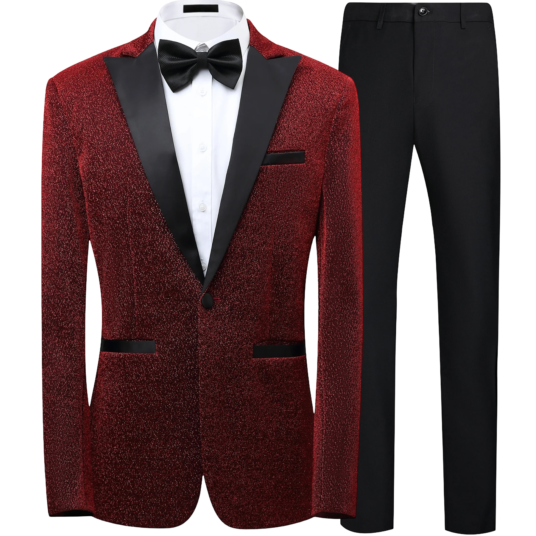 Black Pants Red Top