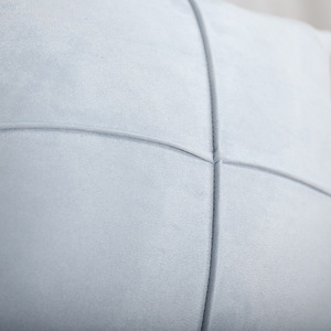 Suede Cross Edge Pillow With Insert European Style Solid Color <b>Cushion</b> For Car Office Home Decor - Product Image 1