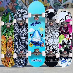 3108 Skateboard Professionale a Quattro Ruote per Principianti, Longboard Double Rocker per Adulti e Bambini, Taglia M, Scegli il Colore - Product Image 2