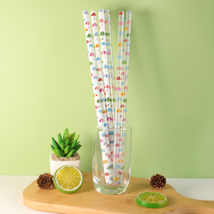 12 "ô dù in rơm cho bên uống 30oz 40oz cốc rơm tái sử dụng 12" nhựa cứng rơm với thiết kế ô - Product Image 5