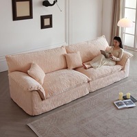 Nouveau design moderne, canapé en tissu polaire chenille, petit canapé droit pour salon, ensemble de canapés design en duvet, mobilier.