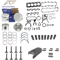 Kit de révision moteur AKF 2L pour systèmes de moteur automobile, comprenant kit de joints et jeu de pistons, pour TOYOTA CROWN QUALIS HILUX DYNA 2.4L