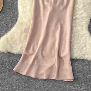 Vestido Midi Casual de Verano Elegante sin Tirantes de Encaje Tejido de Satén para Mujer, sin Mangas, con Corte Imperio, Bordado Digital 100% - Product Image 3