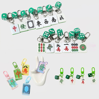 Nouveaux porte-clés en acrylique style Mahjong, porte-clés tuiles chinoises, cadeaux pour les amateurs de Mahjong, cadeaux de fête, porte-clés Mahjong pour femmes