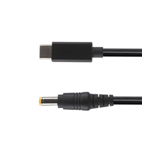 1M Longueur Pvc Noir Type C à 5.5*2.5mm Dc Jack PD Charge Usb-C Câble élévateur 5V 9V 12V 15V 20V