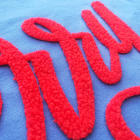 Patch de transfert de chaleur en tissu pelucheux DTF personnalisé fourrure de Noël grande chenille découpée au laser 3d pelucheux patchs à repasser pour vêtements
