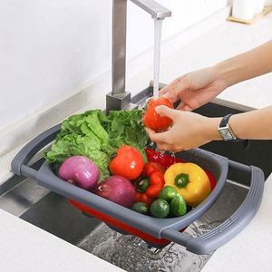 Cesta Coladora Rectangular Plegable para Verduras y Frutas con Asa Extensible, Venta al por Mayor Directa de Fábrica - Product Image 3
