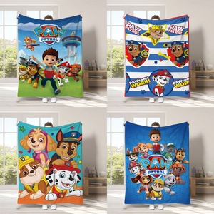 Couverture en flanelle imprimée pour enfants, motif de chiot de dessin animé, 100% polyester de haute qualité, toutes saisons, universelle, pour la pause déjeuner, vente en gros - Product Image 2