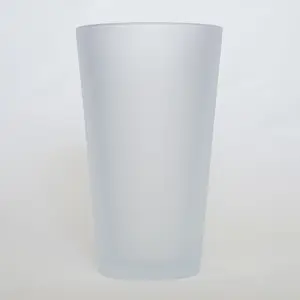 Tazas de sublimación de color blanco esmerilado de 16oz, proveedor de recuerdos de cerveza en forma de jarra, vasos de vidrio para cerveza, venta al por mayor