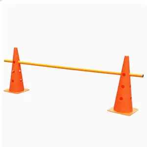 38cm Agility Training Hurdle Cone Sets Soccer,Plastic Windproof Traffic Cones with Hole Training Football Disc Cones
