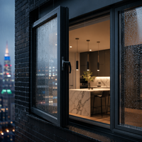 Ventanas Abatibles de Triple Vidrio con Aislamiento Acústico y Ahorro de Energía, de Aluminio, Modernas, Horizontales, con Vista a la Ciudad, con Pantalla Plegable Energy Star