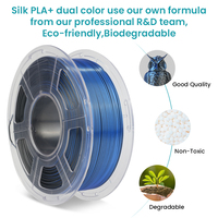 SUNLU vente directe imprimante 3d pla filament haute qualité soie pla + bicolore 3d pla filament
