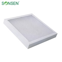 Panneau lumineux encastré T5/T8 Série 2x2 2x4 pi 60x60 9W 4x18W LED avec diffuseur prismatique UGR anti-éblouissement