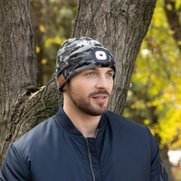 Casque d'écoute personnalisé intelligent Bluetooth 5.0 Bonnet musical en tricot à lumière LED