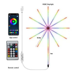 5V USB 전원 RGB 컬러 APP 스마트 LED 불꽃 놀이 빛 스트립