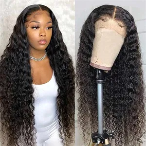 My Dream Hair Deep Wave 13X4 Transparent Lace Frontal Wig Hot selling Human Hair Brazilian Virgin Lace Front Wig