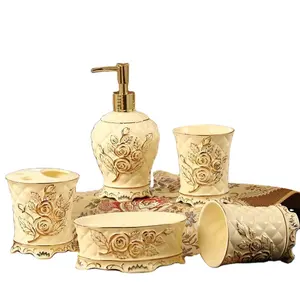 Imperial palace luxury flower bath room fittings bathroom accessories decoration