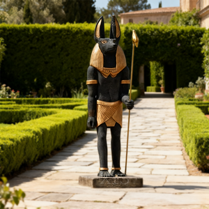 Gran estatua de bronce egipcio de Anubis con impresión de transferencia térmica diseño moderno para la decoración del hogar - Product Image 2